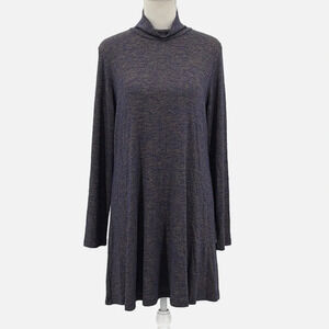 Comfy USA Mock Neck Long Sleeve Swing Dress - NWOT - Size Large